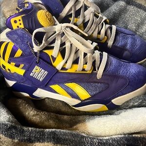 Reebok Shaq Attaq Retro 'LSU' sneaker size 10.5